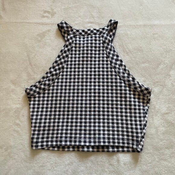 Forever 21 Checked Gingham Halter Crop Top - Picture 2 of 4